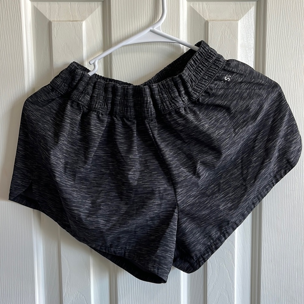 Grey and black shorts